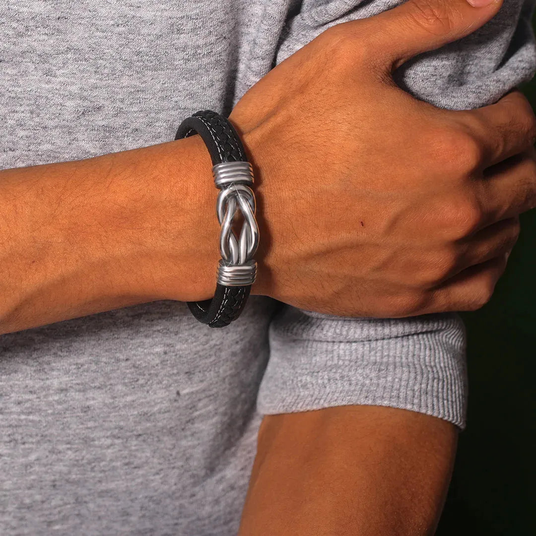À MON HOMME - BRACELET EN CUIR LIÉ