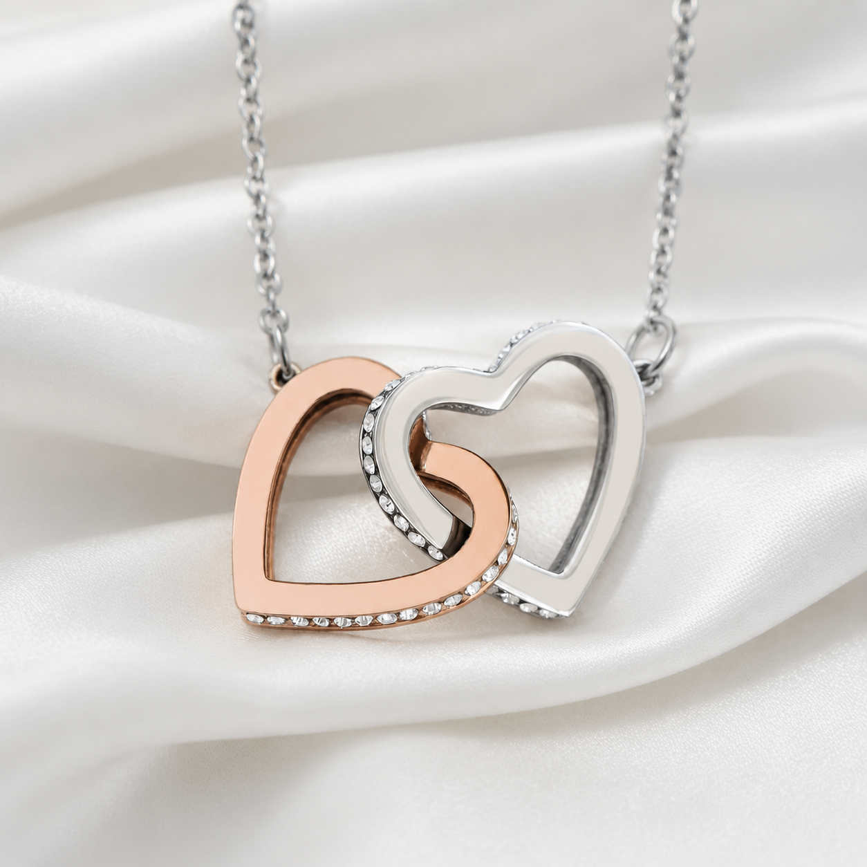 À MA PETITE-FILLE - COLLIER COEUR DOUBLE