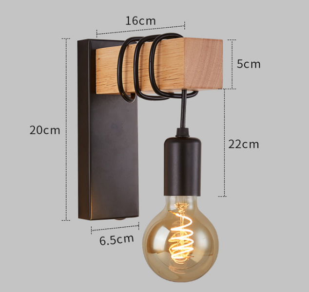 LAMPE RÉTRO BOIS