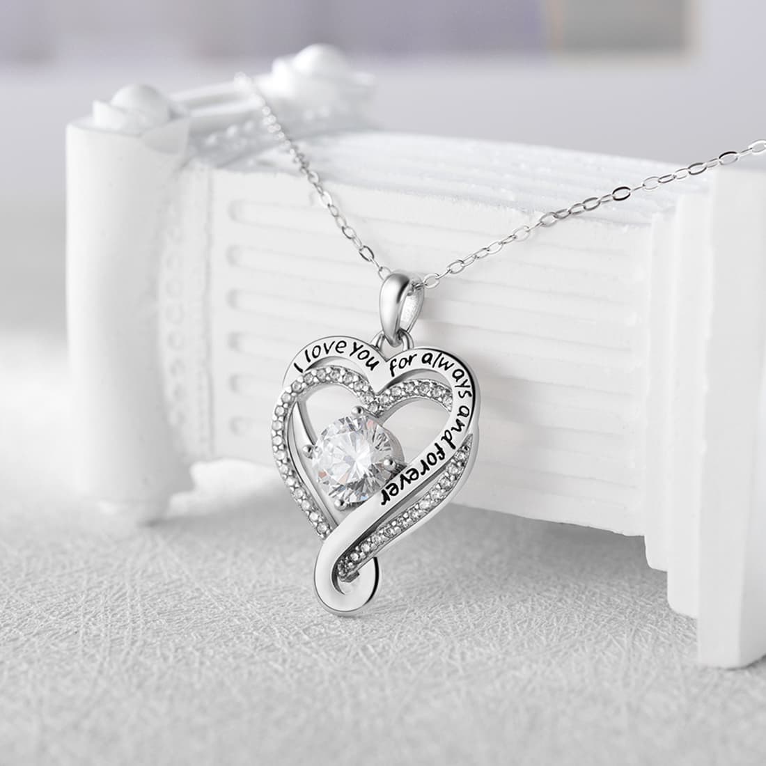 À LA MEILLEURE MAMAN - COLLIER CŒUR "I LOVE YOU"