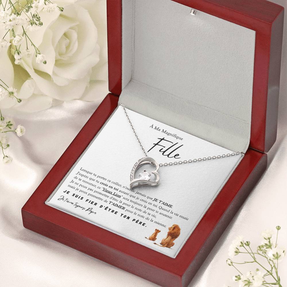 À MA FILLE – COLLIER CŒUR