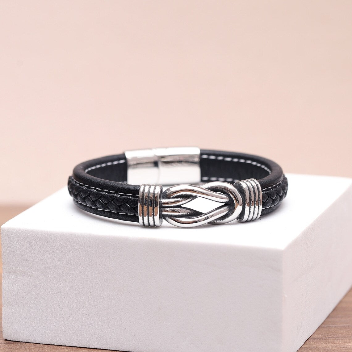 À MON HOMME - BRACELET EN CUIR LIÉ