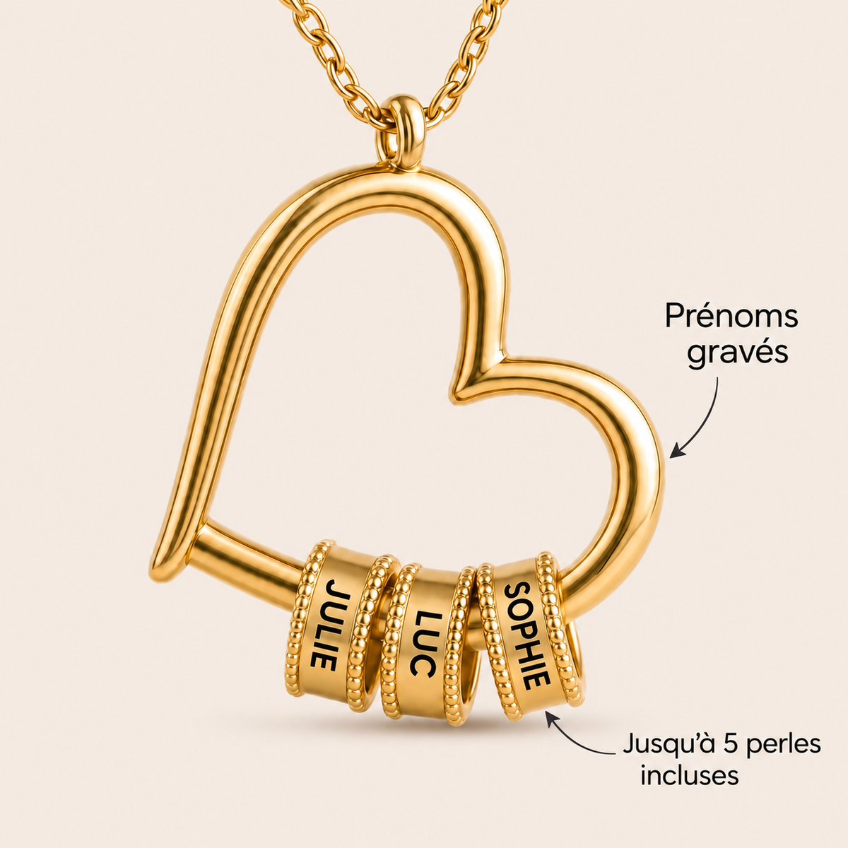 À LA MEILLEURE MAMAN - COLLIER COEUR PERSONNALISÉE & COFFRET EN NOYER GRAVÉ
