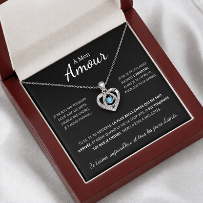 À MON AMOUR - COLLIER COEUR ARGENT S925
