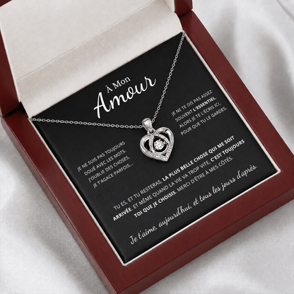 À MON AMOUR - COLLIER COEUR ARGENT S925