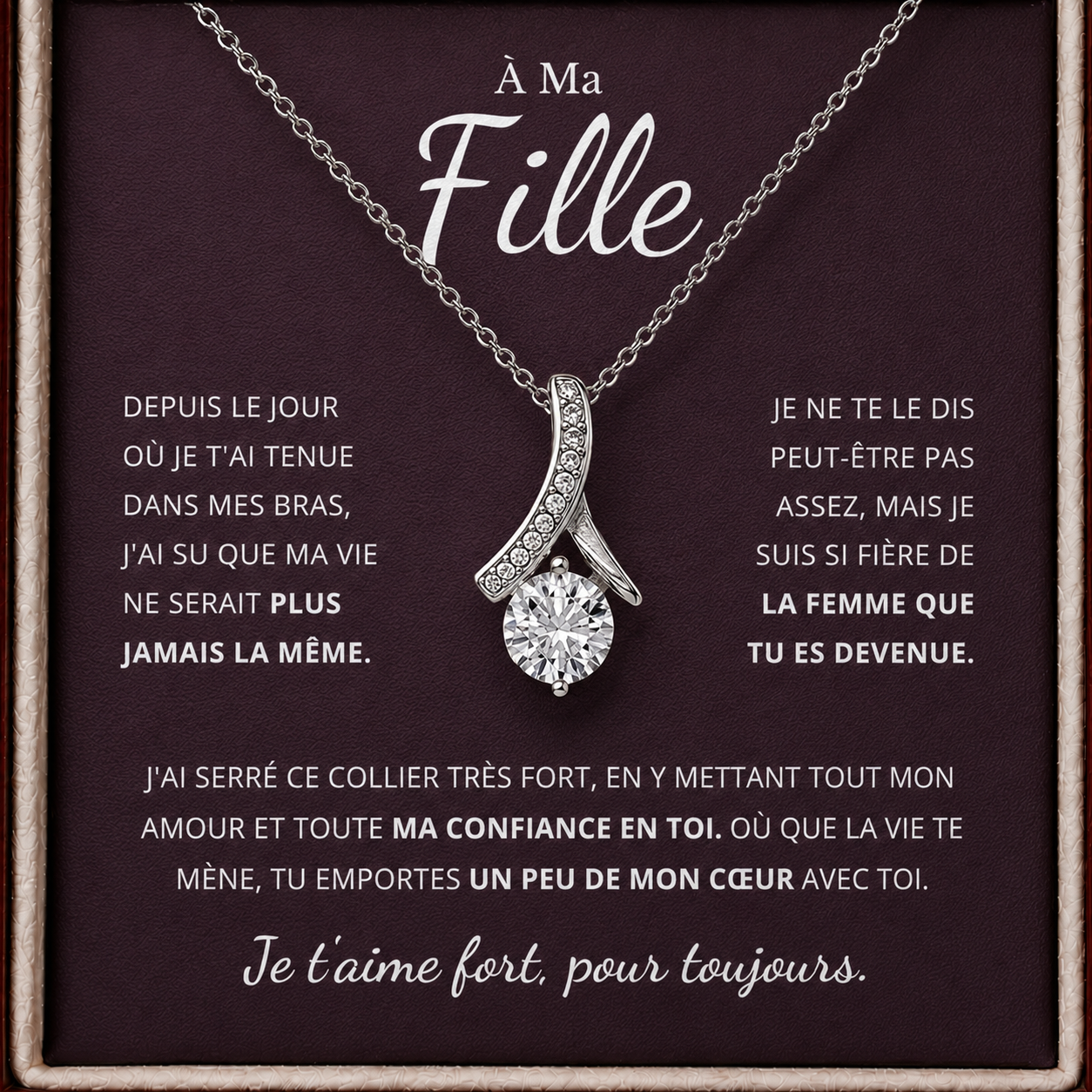 À MA FILLE - COLLIER RUBAN POUR ELLE