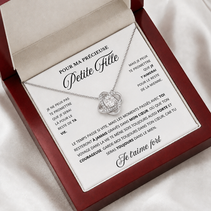 À MA PETITE-FILLE - COLLIER CŒUR ENTRELACÉ