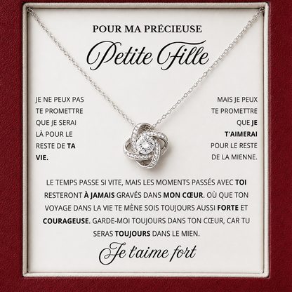 À MA PETITE-FILLE - COLLIER CŒUR ENTRELACÉ