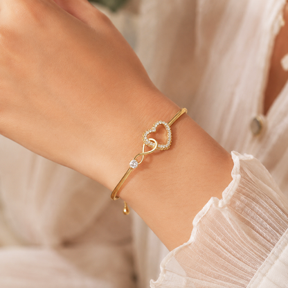À MA FILLE - BRACELET COEUR INFINI