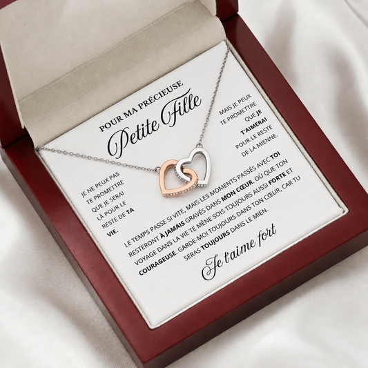 À MA PETITE-FILLE - COLLIER COEUR DOUBLE