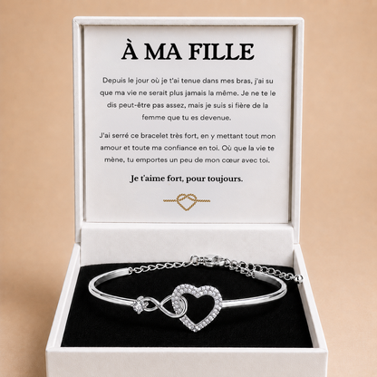 À MA FILLE - BRACELET COEUR INFINI