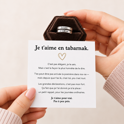 BAGUE JE T'AIME EN TAB♥RNAK
