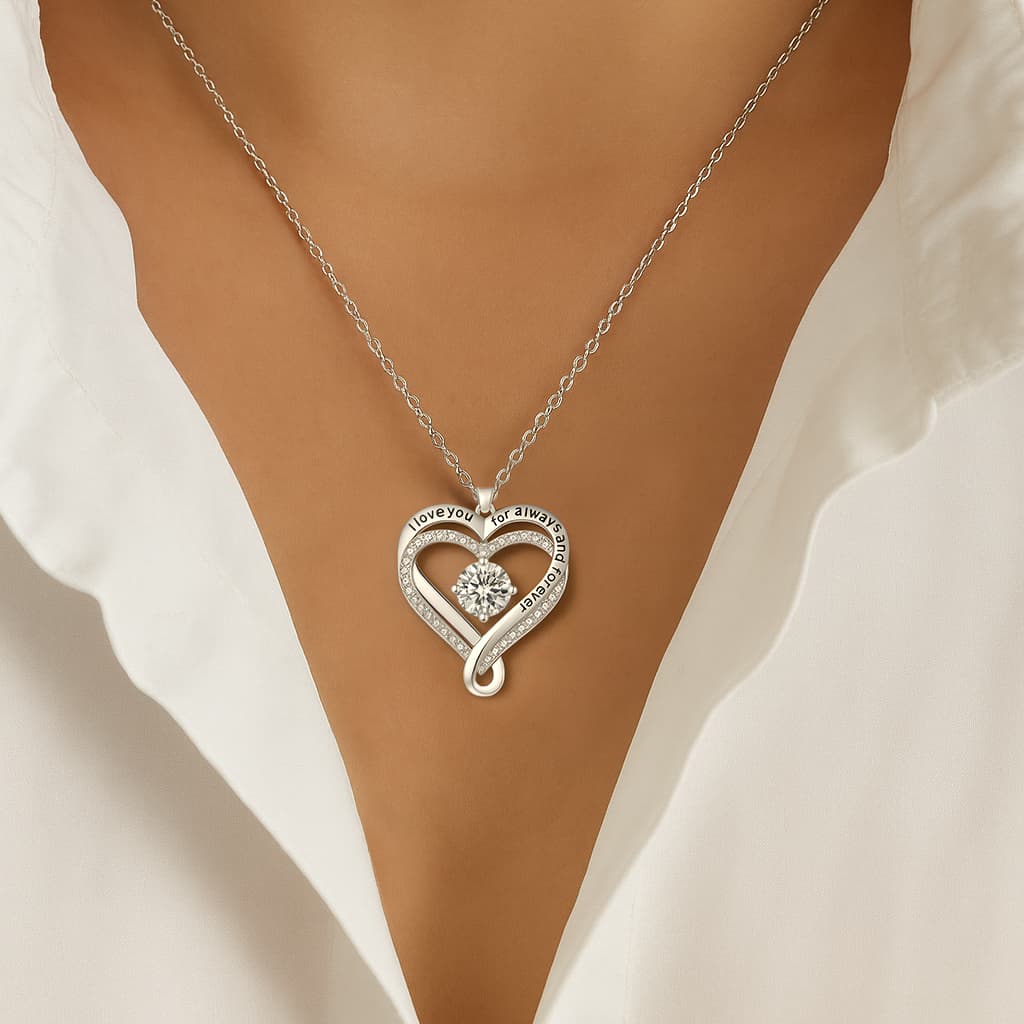 À MA FEMME - COLLIER COEUR "I LOVE YOU"