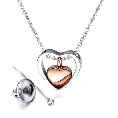 COLLIER URNE "COEUR" POUR CENDRES