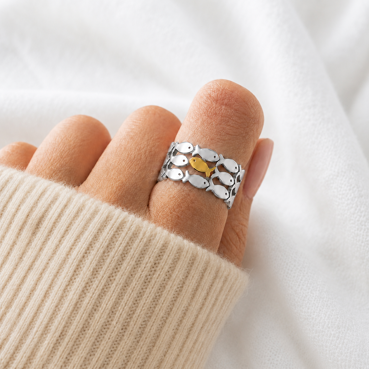 BAGUE À CONTRE COURANT - SUIS TON PROPRE CHEMIN