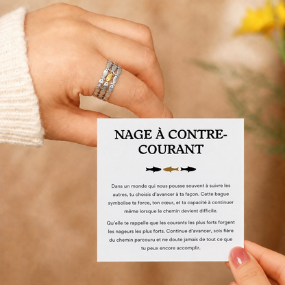 BAGUE À CONTRE COURANT - SUIS TON PROPRE CHEMIN
