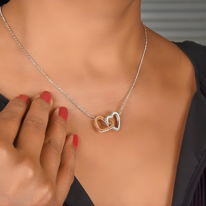 À MA PETITE-FILLE - COLLIER COEUR DOUBLE