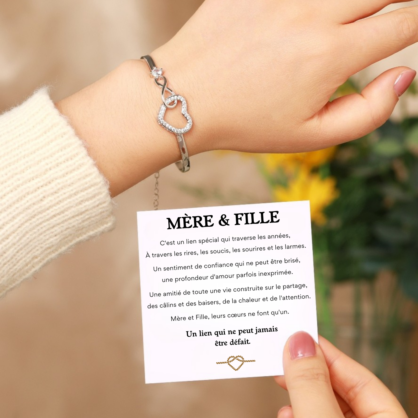 MÈRE FILLE - BRACELET COEUR INFINI