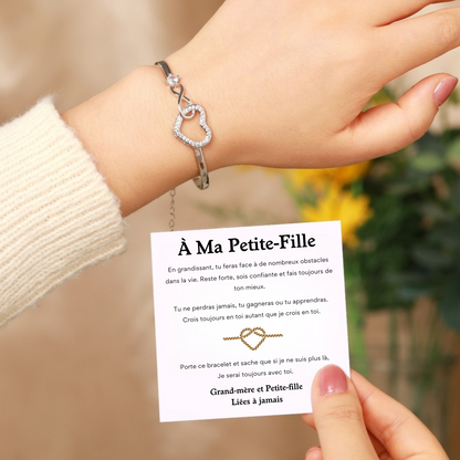 À MA PETITE-FILLE - BRACELET COEUR INFINI