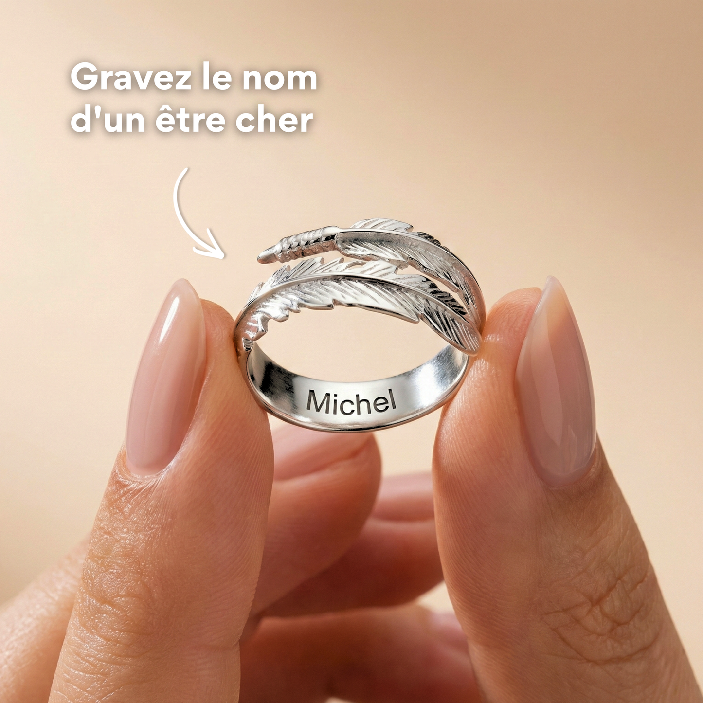 BAGUE PLUME D'UN ANGE