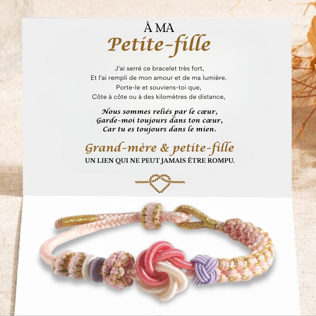 À MA PETITE-FILLE - BRACELET NŒUD FLORAL