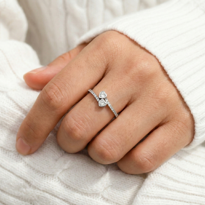 MÈRE FILLE - BAGUE CŒURS UNIS