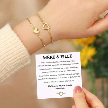 MÈRE FILLE - BRACELETS CŒURS ASSORTIS