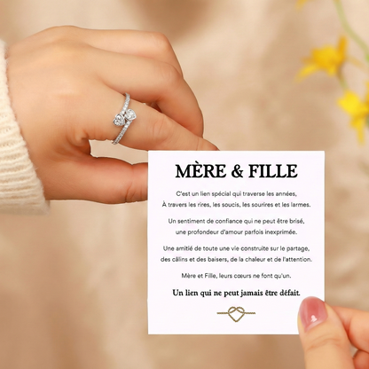 MÈRE FILLE - BAGUE CŒURS UNIS