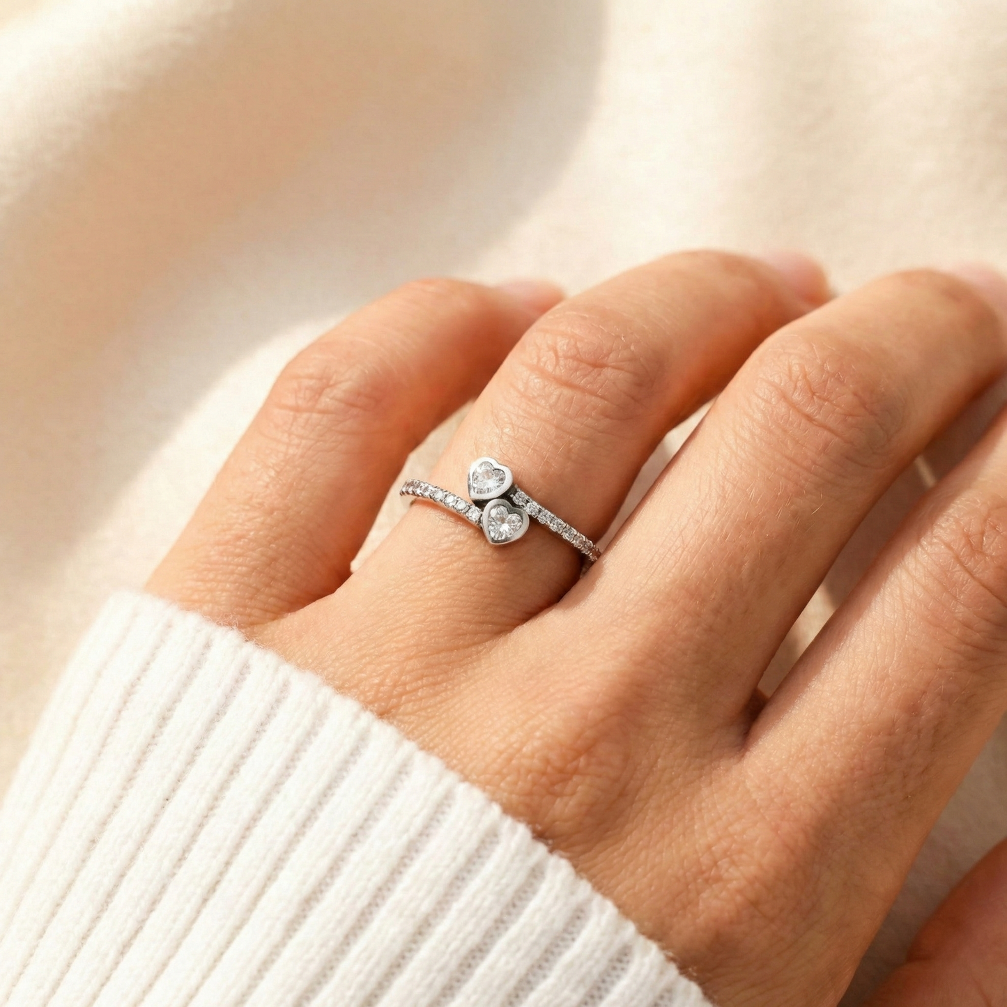 MÈRE FILLE - BAGUE CŒURS UNIS