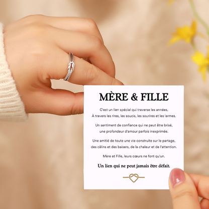 MÈRE FILLE - BAGUE NOEUD
