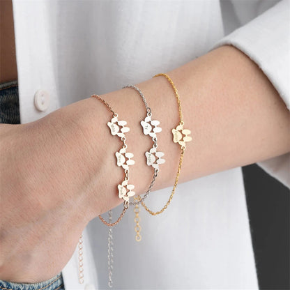 BRACELET/COLLIER EMPREINTE DE PATTE AVEC NOM