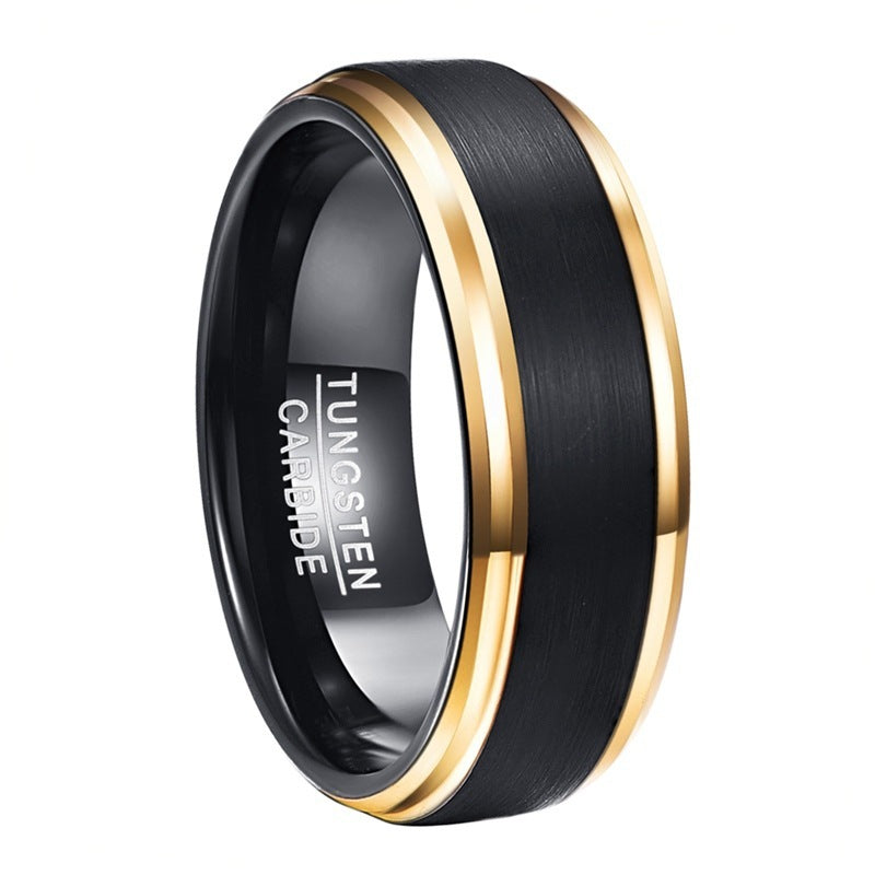 BAGUE EN TUNGSTÈNE ANNEAU OR POUR HOMME