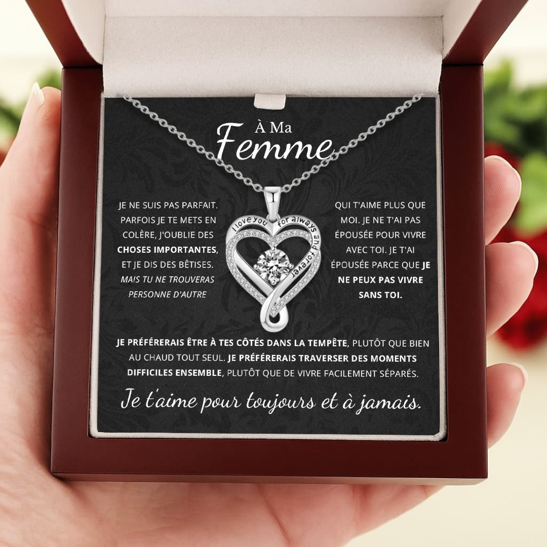 À MA FEMME - COLLIER COEUR "I LOVE YOU"