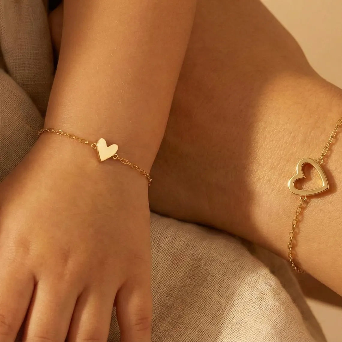 MÈRE FILLE - BRACELETS CŒURS ASSORTIS