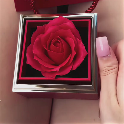 ROSE ÉTERNELLE - COLLIER DOUBLE COEUR PERSONNALISÉ