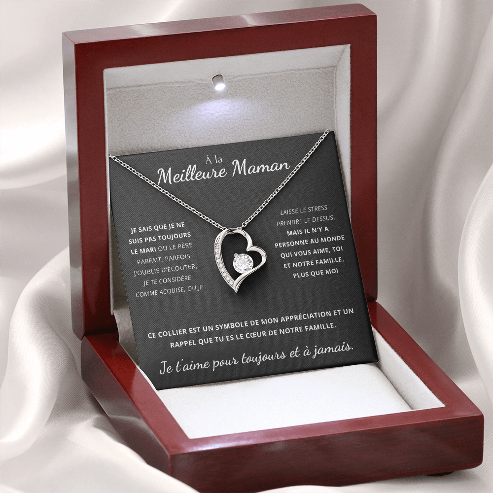 À LA MEILLEURE MAMAN - COLLIER CŒUR